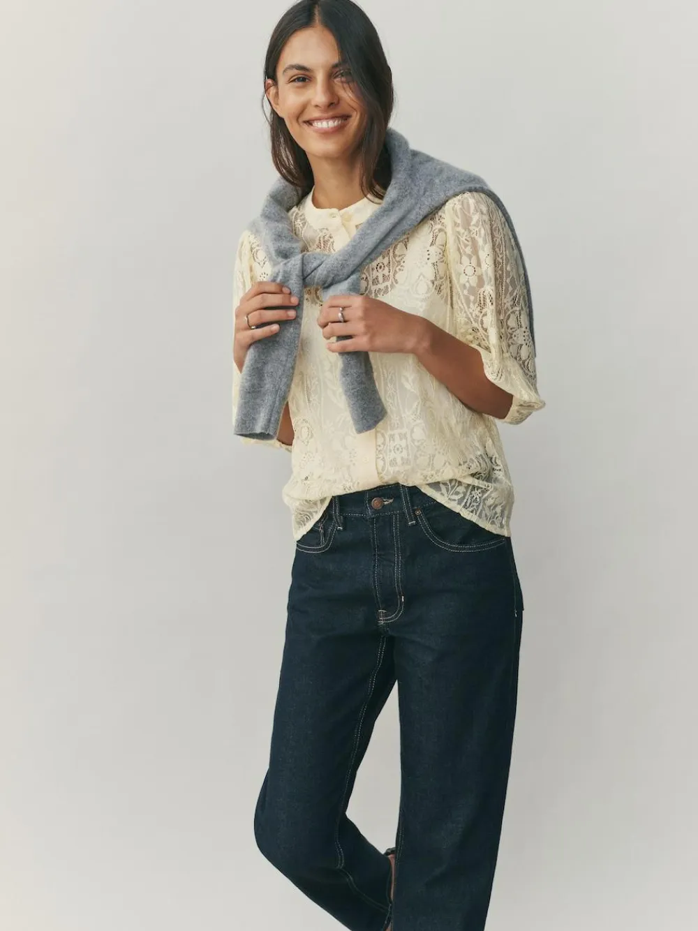 Next Lace Half Sleeve Blouse^Women Tops & T-Shirts|Blouses & Shirts