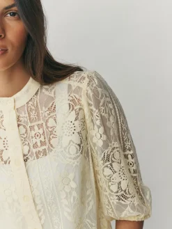 Next Lace Half Sleeve Blouse^Women Tops & T-Shirts|Blouses & Shirts