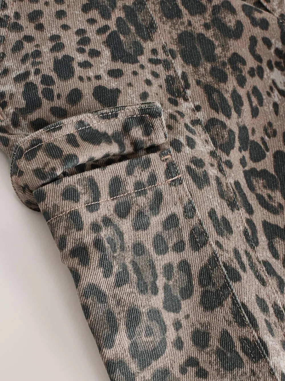 New Next Ankle Straight Leg Carpenter Jeans Leopard