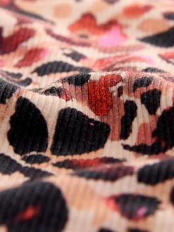 Next Leopard Long Sleeve Ribbed Top (3-16yrs)^ Nightwear|Tops