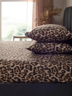 Clearance Next Leopard Print Brushed Fitted Sheet and Pillowcase Set