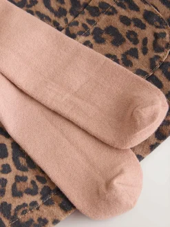 Clearance Next Leopard Print Pinafore Long Sleeve Bodysuit & Tights 3 Piece Set (0mths-2yrs)