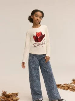 Levi's Blue Leopard Print Jacquard High Rise Baggy Jeans