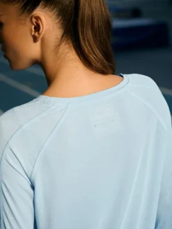 Clearance Next Active Crew Neck Long Sleeve T-Shirt Light Blue