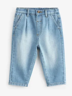 Outlet Next Pleat Front Jeans (3mths-7yrs) Light Blue Denim