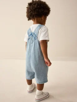 Hot Next Light Blue Denim Slouch Dungarees (3mths-7yrs)