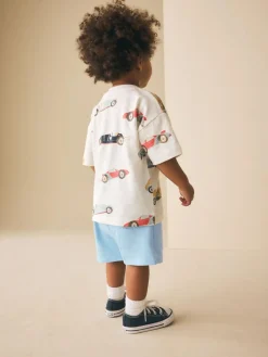 Sale Next Light Blue Jersey Shorts (3mths-7yrs)