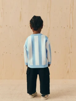 Online Next Light Blue Knitted Crew Neck Jumper (3mths-7yrs)