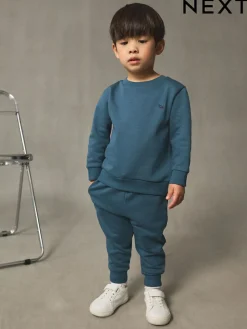 Discount Next Light Blue Logo Sweatshirt And Joggers Set (3mths-7yrs)