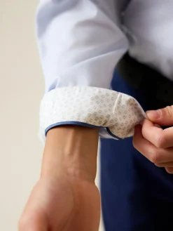 Online Next Light Blue Long Sleeves Smart Trimmed Shirt (3-16yrs)