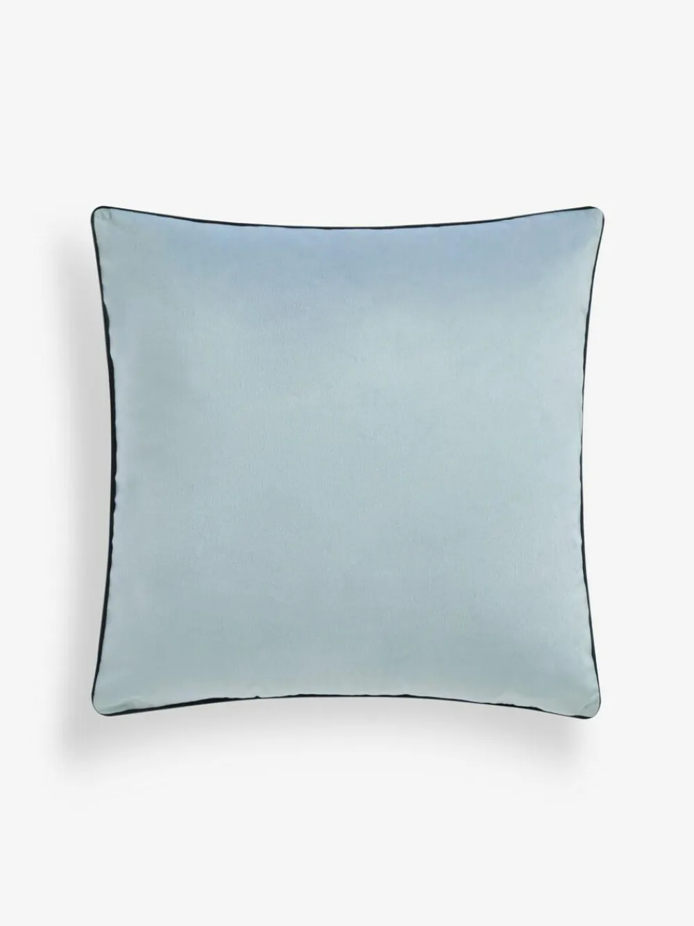 Next Light Blue Matte Velvet Contrast Pipe 50 x 50cm Cushion^ Cushions & Throws