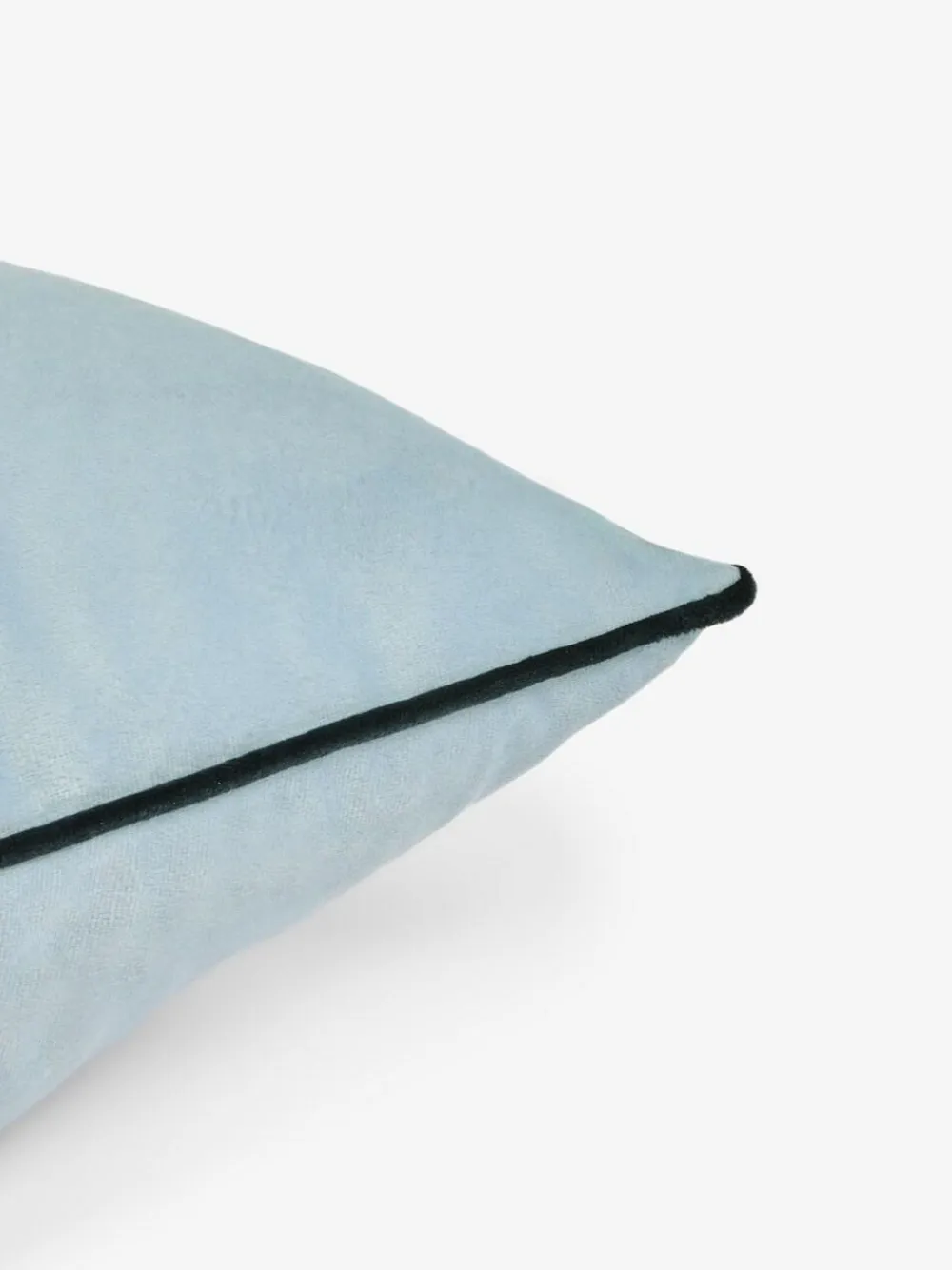 Next Light Blue Matte Velvet Contrast Pipe 50 x 50cm Cushion^ Cushions & Throws