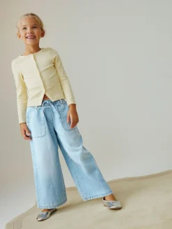 Best Next Light Blue Pullon Wide Leg Jeans (3-16yrs)