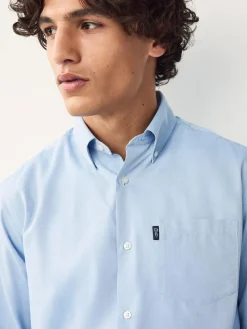 Outlet Next Light Blue Regular Fit Button Down Easy Iron Oxford Shirt