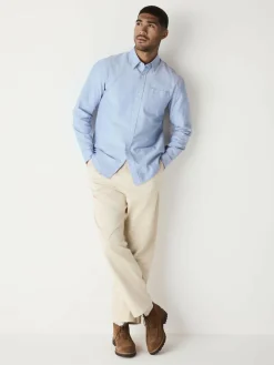 Next Light Blue Regular Fit Long Sleeve Oxford Shirt^ Shirts