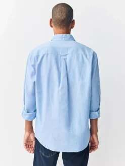 Next Light Blue Regular Fit Long Sleeve Oxford Shirt^ Shirts|Occasionwear