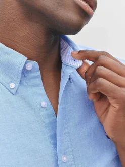 Next Light Blue Regular Fit Short Sleeve Oxford Shirt^ Shirts