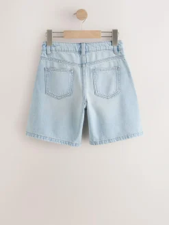 Best Next Regular Length Relaxed Denim Shorts (3-16yrs) Light Blue