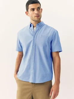 Best Next Light Blue Short Sleeve Oxford Shirt