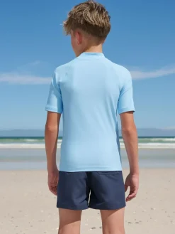 Online Next Light Blue Short Sleeve Rash Vest (1.5-16yrs)