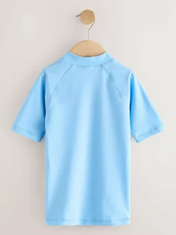 Online Next Light Blue Short Sleeve Rash Vest (1.5-16yrs)