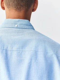 Sale Next Light Blue Slim Fit Long Sleeve Oxford Shirt