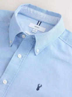 Sale Next Light Blue Slim Fit Long Sleeve Oxford Shirt