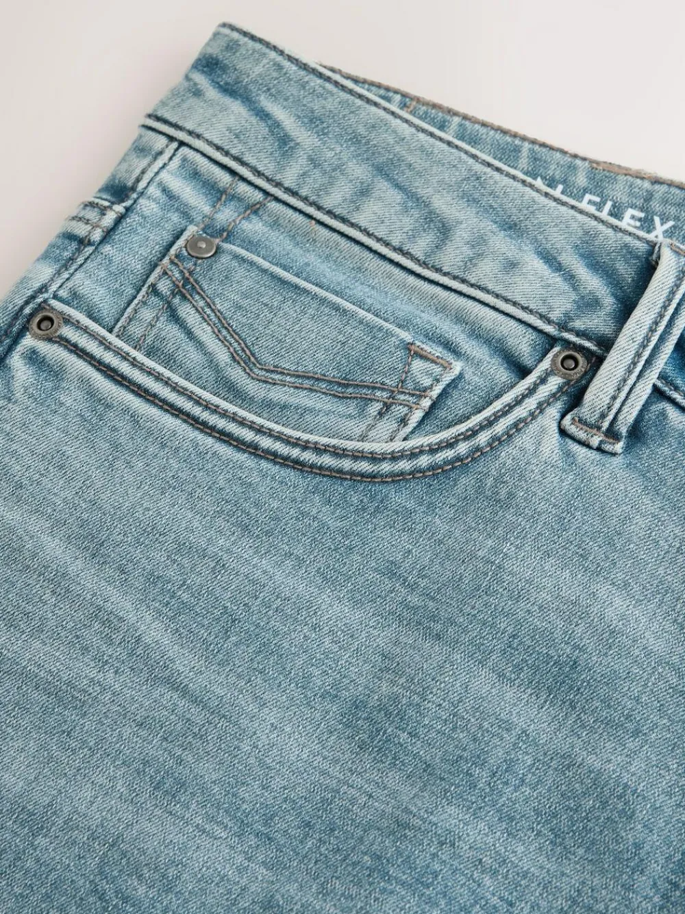 Next Light Blue Straight Fit Motionflex Jeans^ Jeans|Jeans