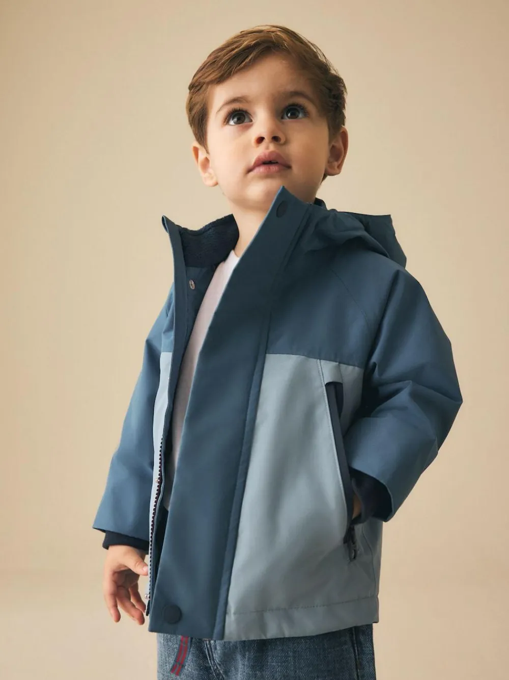 Next Waterproof Fleece Lined Anorak (3mths-7yrs)^BOY Coats, Jackets & Pramsuits|Coats, Jackets & Pramsuits