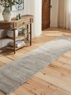 Discount Next Cosy Washable Shaggy Runners Light Grey