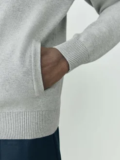 Next N.Premium Regular Fit 100% Cotton Premium Zip-Through Cardigan^ Knitwear|Knitwear