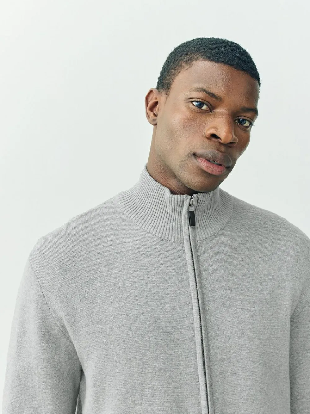 Next N.Premium Regular Fit 100% Cotton Premium Zip-Through Cardigan^ Knitwear|Knitwear