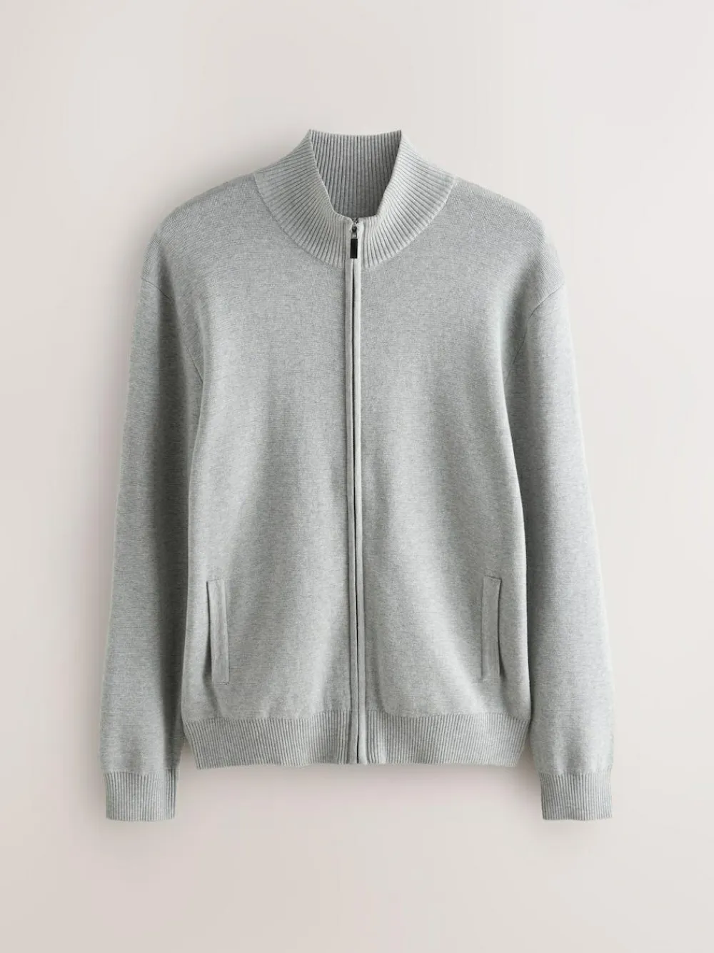 Next N.Premium Regular Fit 100% Cotton Premium Zip-Through Cardigan^ Knitwear|Knitwear