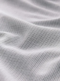 Next Light Grey Regular Fit Check Soft Touch 100% Cotton Smart Long Sleeve Shirt^ Shirts