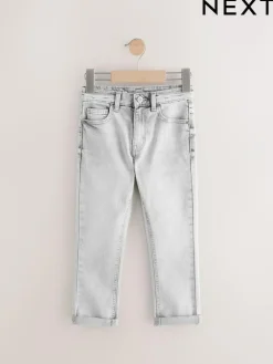 Next Light Grey Regular Fit Stretch Jeans (3-17yrs)^BOY Jeans|Jeans