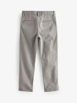 Next Light Grey Regular Fit Stretch Chino Trousers (3-17yrs)^BOY Joggers|Pants & Chinos