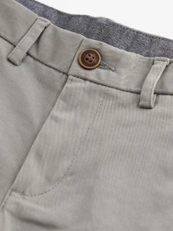 Next Light Grey Regular Fit Stretch Chino Trousers (3-17yrs)^BOY Joggers|Pants & Chinos