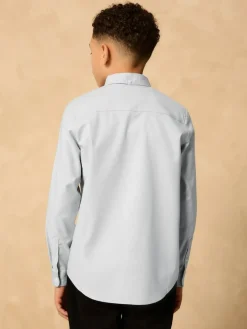 Next Light Grey Single Oxford Shirt (3-16yrs)^BOY Shirts|Occasionwear