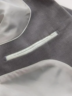 Discount Next Slim Fit Corduroy Suit Jacket Light Grey