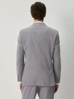 Discount Next Slim Fit Corduroy Suit Jacket Light Grey