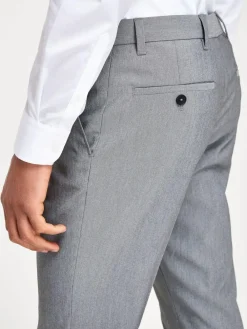 Next Light Grey Slim Fit Stretch Smart Trousers^ Pants & Chinos