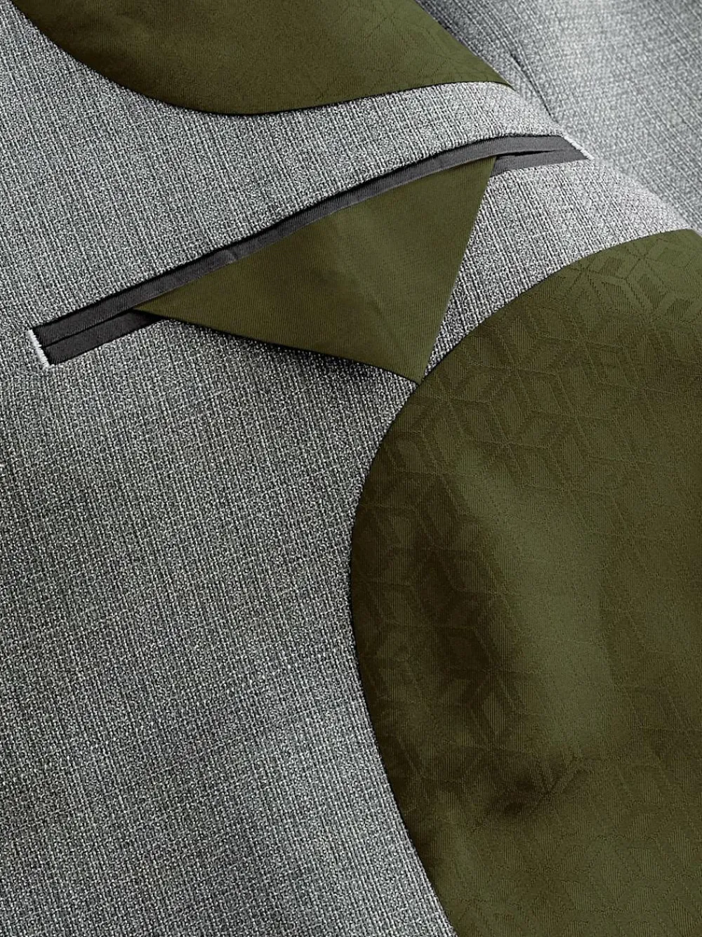 Outlet Next Slim Fit Textured Wool Blend Suit Jacket Light Grey