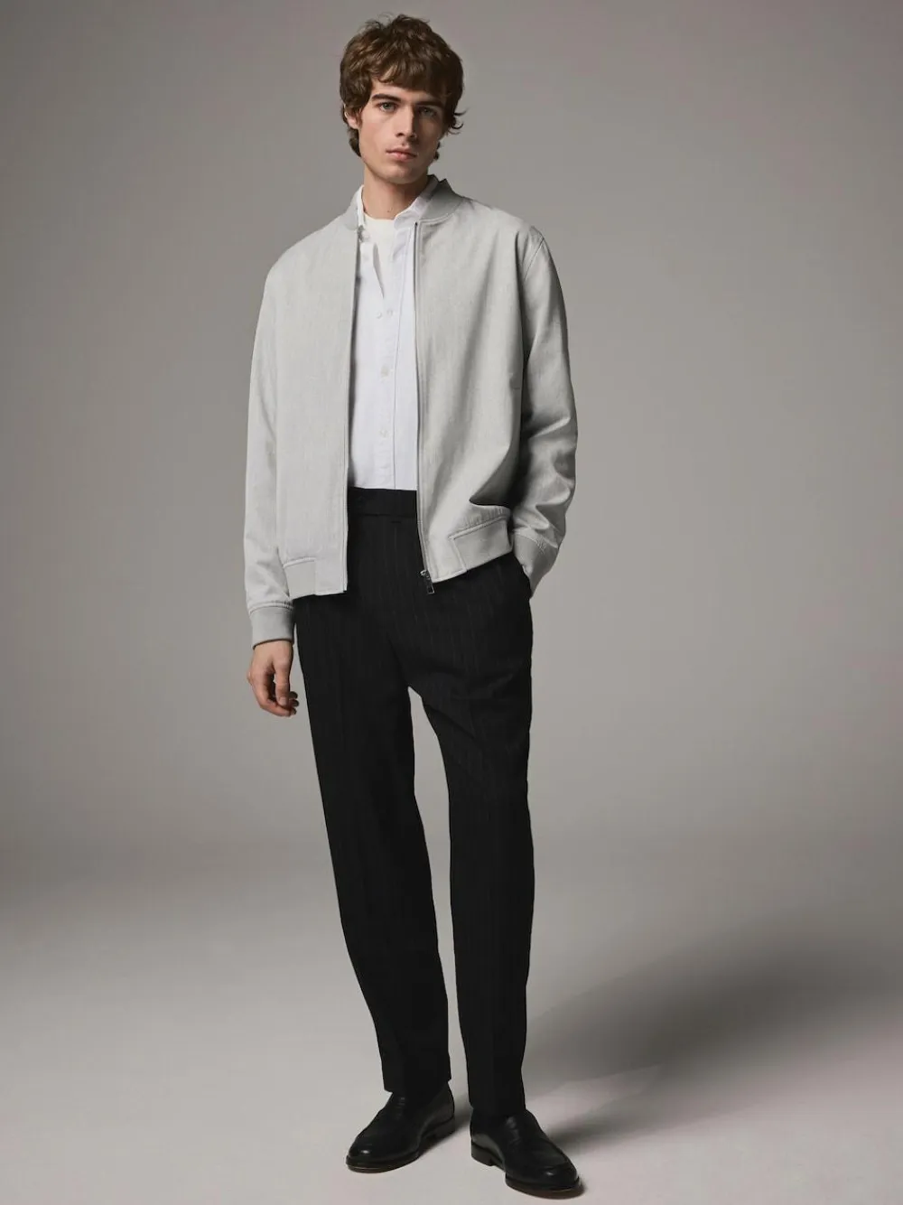 Next Light Grey Smart Bomber Jacket^ Blazers & Formal Jackets