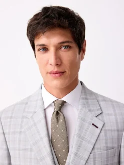 Next Light Grey Tailored Fit Check Suit Jacket^ Grey Suits