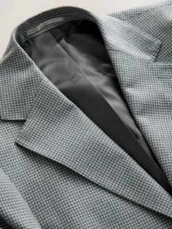 Next Light Grey Tailored Fit Wool Blend Puppytooth Suit Jacket^ Grey Suits