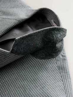 Next Light Grey Tailored Fit Wool Blend Puppytooth Suit Jacket^ Grey Suits