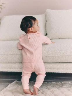 Hot Next Light Pink Baby Knitted Jumper and Leggings Set 2 Piece (0mths-3yrs)
