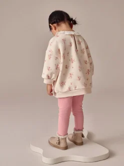 Next Light Pink Ditsy Floral Collar Sweatshirt and Leggings Set (3mths-7yrs)^ Sweatshirts & Hoodies|Sets & Co-Ords