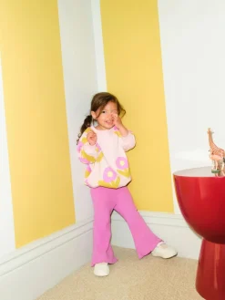 Sale Next Sweatshirt & Flare Leggings Set (3mths-7yrs) Light Pink Flowers