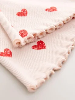 Next Light Pink Heart Rib Flare Leggings (3mths-7yrs)^ Pants & Leggings|Pants & Leggings